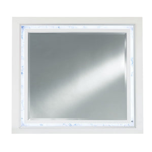 Skye - Marble Mirror - White