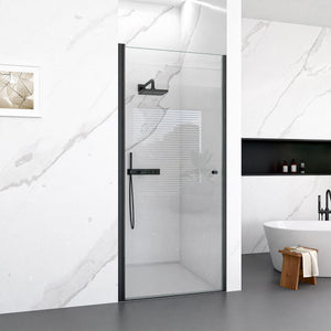 Semi Frameless Circular Pivot Shower Door with 1/4" Tempered Glass