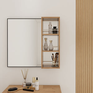 10'' Wall Mounted Bathroom Mirror Cabinet with Open Storage
