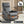 Grey Faux Leather Heat Massage Manual Recliner Chair with Rocker and Swivel