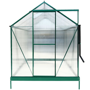 Polycarbonate house, Heavy Duty Outdoor Aluminum Walk-In House Kit With Rain Gutter, Vent And Door For Backyard Garden