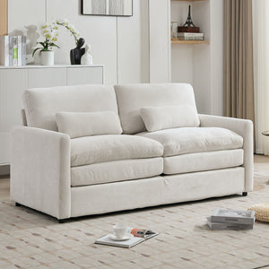 Cozy Upholstered Cushion Loveseat Sofa For Living Room