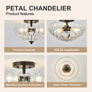 Smoky Semi Flush Mount Ceiling Light