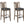 Slat Back Bar Stools (Set of 2) - Brown