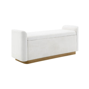 Upholstered Storage Bench With Safety Hinge