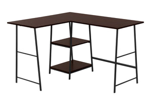 L-Shape Corner Computer Desk with Storage Shelves