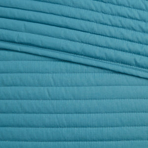 8 Piece Printed Seersucker Comforter and Quilt Set Collection Aqua Full/Queen