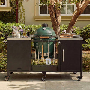 K&K 72.4' Large Grill Table for Big Green Egg