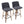 Toriano - Mid Century Modern Fixed Height Counter Stool & Square Footrest (Set of 2)