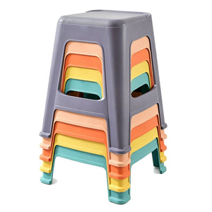 5 Pack Stackable Classroom Stools, 18.8" Height Colorful Nesting Plastic Stool