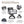 Outdoor Patio Dining Set, Squircle Dining Table, Dining Chairs With Sunbrella Cushions