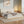 Solid Rubber Wood Platform Bed with Upholstered Headboard