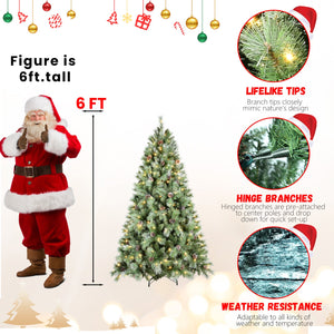 7.5FT Christmas Tree with 450 Warm Lights