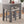 Light Gray Faux Marble Dining Table with Storage Drawer
