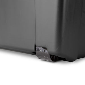 Sterilite Wheeled Footlocker, Plastic Utility Storage Container, Black, 3 Pack