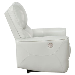 Dove Upholstered Power Recliner Chair With Smooth Power Recline And USB Charging - Gray