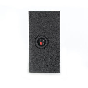QPower Single 12 Inch Sub Enclosure, Universal Downfire/Behind Seat Speaker Box