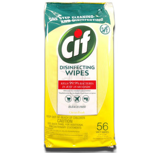Fine Life Products Cif Multi Surface Citrus Wet Wipes, 56 Count