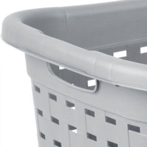 Sterilite Cement Gray Durable Weave Laundry Basket with Wicker Pattern (12 Pack)
