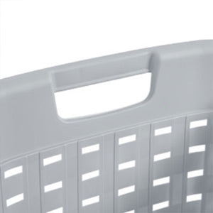 Sterilite Cement Gray Durable Weave Laundry Basket with Wicker Pattern (12 Pack)