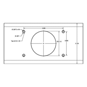 TACO T-Top Extrusion Plate Pre-Drilled for Grand Slams - 20" - Pair
