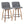 Toriano - Mid Century Modern, Counter Stool (Set of 2)
