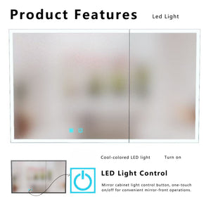 LED Bathroom Medicine Cabinet with Single-Color