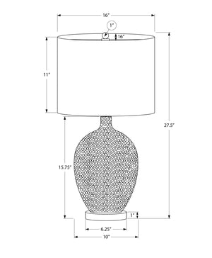 Contemporary Cream Ceramic Table Lamp 28"