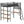 William - Twin Loft Bed 3 Shelf With Built In Desk - Matte Black