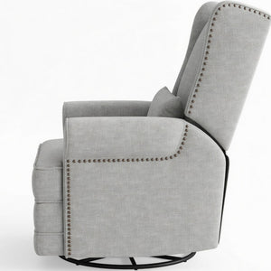 Extra Wide Swivel Recliner Glider Chair With Footrest