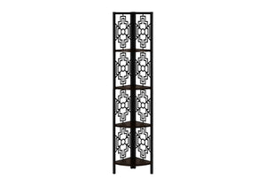 4 Tier Corner Bookshelf Bookcase for Office, Transitional Style