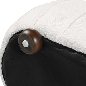 Upholstered Ottoman, Oval Shape