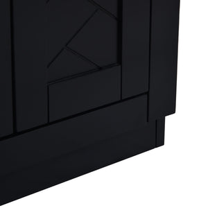 Ceramic Sink Combo, Freestanding Vanity Set With 3 Drawers & Soft Closing Doors