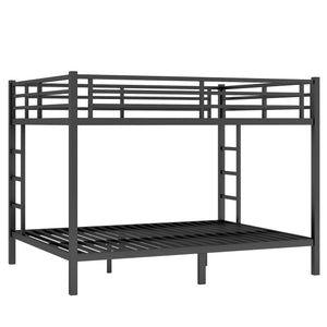 Metal Queen Over Queen Bunk Bed for Teens and Adults