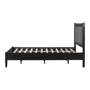 Solid Wood Queen Bed, Heavy Duty 500 lbs Support, No Box Spring Needed