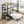 Metal Loft Bed Frame with LED Light Strip, Side Storage Shelves & Built-in Desk
