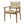 5-Piece Outdoor Dining Set: Teak Finish Round Acacia Wood Table & 4 Wicker Armchairs