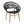 Cyril Outdoor Wicker Papasan Style Dining Chair with Teak Finished Leg and Dark Gray Faux Rattan - Set of 2