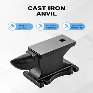 100 Lbs Single Horn Anvilб Counterop And Stable Base - Black