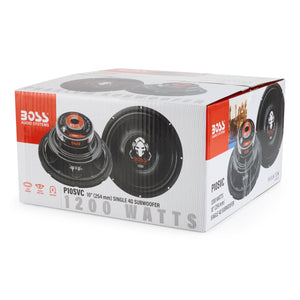 Boss Audio 10-Inch Single Voice Coil 1200 Watt Max Subwoofer (2 Pack) | P10SVS