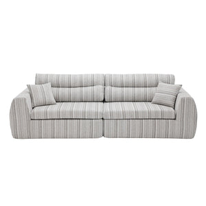 3 Seater, Couch With Throw Pillows For Living Room