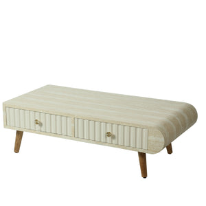 Coffee Table with Veneered Faux Marble Tabletop