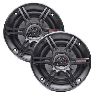 Crunch 300 Watts 6.5-Inch 3-Way 4 Ohms Steel Basket CS Speakers, Black | CS-653