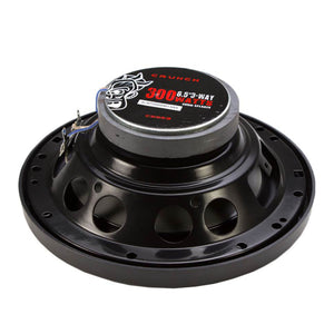Crunch 300 Watts 6.5-Inch 3-Way 4 Ohms Steel Basket CS Speakers, Black | CS-653