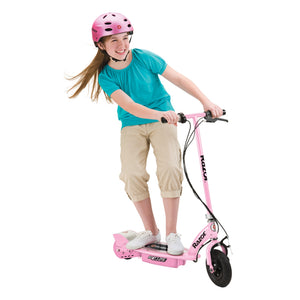 Razor E125 Motorized Rechargeable Kids Youth Electric Scooters, 1 Pink & 1 Blue