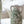 5.9x5.9x15.6' White Ceramic Flower Vase with Green Floral Pattern and Small Handles