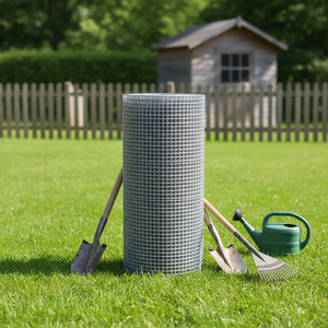 Wire Mesh Fence Roll 60in x 50ft, 1/2in x 1/2in 19GA Galvanized Steel Poultry Netting