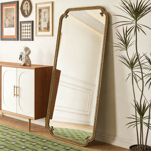 Full Length Mirror With Stand, Floor Standing Dressing For Bedroom - Antique Gold