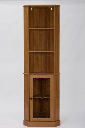 Tall Corner Bar Cabinet with Storage