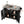 Outdoor Grill Table With Sink, Grill Cart With Sink And Cabinet With Wheels - Black / Silver